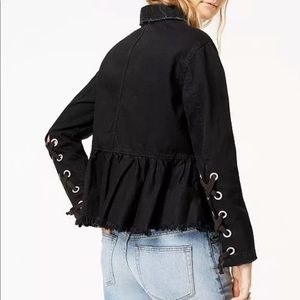 FREE PEOPLE black denim jacket, worn once